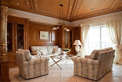 Elegant cherrywood living room